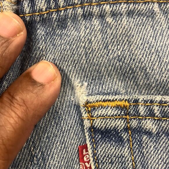 Vintage Levi’s 501 Jeans Men’s 34x30 Button Fly Distressed Blue Denim Classic - Picture 3 of 8